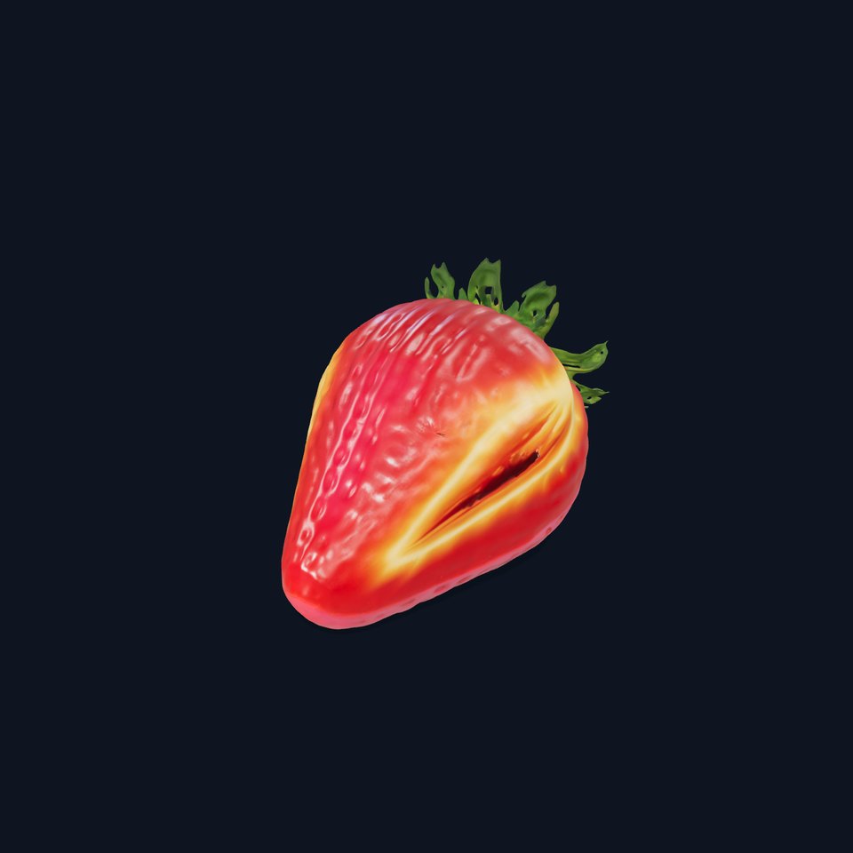 Fresh Strawberry Slice model pack